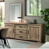 Buffet/bahut contemporain 220 cm chêne canyon Sirocco