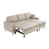 Canapé d'angle convertible réversible moderne en tissu Antarctique