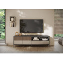 Meuble TV 206 cm ch&ecirc;ne mercure/gris argile Evoria
