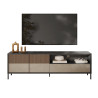 Meuble TV 206 cm chêne mercure/gris argile Evoria