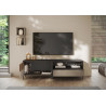 Meuble TV 206 cm chêne mercure/gris argile Evoria