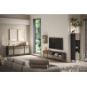 Meuble TV 206 cm chêne mercure/gris argile Evoria