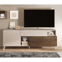 Meuble tv 180 cm ch&ecirc;ne mercure/cachemire Minorka