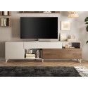 Meuble tv 241 cm ch&ecirc;ne mercure/cachemire Minorka