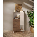 Buffet haut 2 portes ch&ecirc;ne mercure/cachemire Minorka