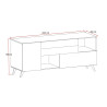 Buffet/bahut 241 cm chêne mercure/cachemire Minorka