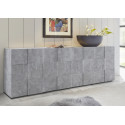 Buffet/bahut moderne 4 portes gris b&eacute;ton Milenor