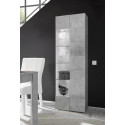 Vitrine 1 porte moderne gris b&eacute;ton Milenor