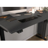 Bureau droit assis debout électrique graphite Maily