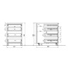 Caisson de bureau mobile graphite 4 tiroirs Maily