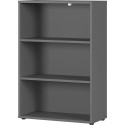 Biblioth&egrave;que de bureau 3 compartiments graphite Maily