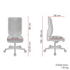Siège de bureau en tissu assise coulissante Luxor