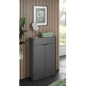 Meuble de salle de bain contemporain graphite/ch&ecirc;ne Ohayo
