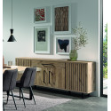 Buffet/bahut contemporain 225 cm ch&ecirc;ne canyon Timber