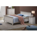 Lit adulte contemporain ch&ecirc;ne blanc/marron Maxime