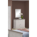 Miroir rectangulaire ch&ecirc;ne blanc/marron Maxime