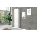 Colonne de rangement moderne blanc laqu&eacute; brillant Maroussia