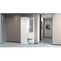 Armoire d'entr&eacute;e moderne 90 cm laqu&eacute;e blanc brillant Nina