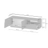 Meuble TV moderne 150 cm chêne wotan Pedro