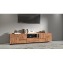 Meuble TV moderne 220 cm ch&ecirc;ne wotan Pedro