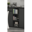 Biblioth&egrave;que de bureau H 120 cm coloris graphite Betina