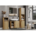 Ensemble de salle de bain contemporain ch&ecirc;ne clair Lissandre