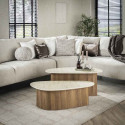 Tables basses modernes MDF et c&eacute;ramique Romanesco (lot de 2)