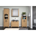 Ensemble de salle de bain contemporain ch&ecirc;ne artisan Fabrizio