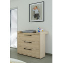Commode &agrave; langer contemporaine ch&ecirc;ne sable Juliana