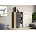 Vitrine moderne ch&ecirc;ne/anthracite Julian