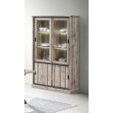 Vitrine contemporaine avec &eacute;clairage ch&ecirc;ne canada Emilia