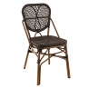 Chaise de bistrot empilable d'extérieur imitation rotin Dana