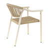 Chaise de terrasse d'extérieur empilable en tressage cordé Davida