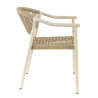Chaise de terrasse d'extérieur empilable en tressage cordé Davida