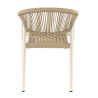 Chaise de terrasse d'extérieur empilable en tressage cordé Davida