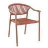 Chaise de terrasse d'extérieur empilable en tressage cordé Davida