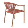 Chaise de terrasse d'extérieur empilable en tressage cordé Davida