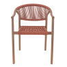 Chaise de terrasse d'extérieur empilable en tressage cordé Davida