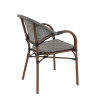 Fauteuil de bistrot empilable d'extérieur en textilène Marne
