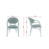 Fauteuil de bistrot empilable d'extérieur en textilène Marne