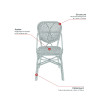 Chaise de bistrot empilable d'extérieur imitation rotin Dana