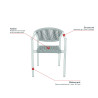 Chaise de terrasse d'extérieur empilable en tressage cordé Davida