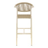 Tabouret de terrasse d'éxtérieur en tressage cordé Davida