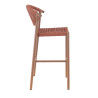 Tabouret de terrasse d'éxtérieur en tressage cordé Davida