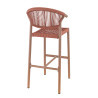 Tabouret de terrasse d'éxtérieur en tressage cordé Davida
