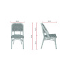 Chaise de terrasse d'extérieur empilable en textilène Cherbourg