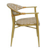 Fauteuil de terrasse d'extérieur empilable en textilène Cherbourg