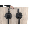 Pied de table double pliable d'extérieur en aluminium noir mat Mart...