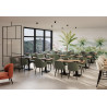 Fauteuil de restaurant en tissu Enzo (lot de 2)