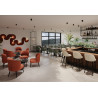 Fauteuil de restaurant en tissu Enzo (lot de 2)